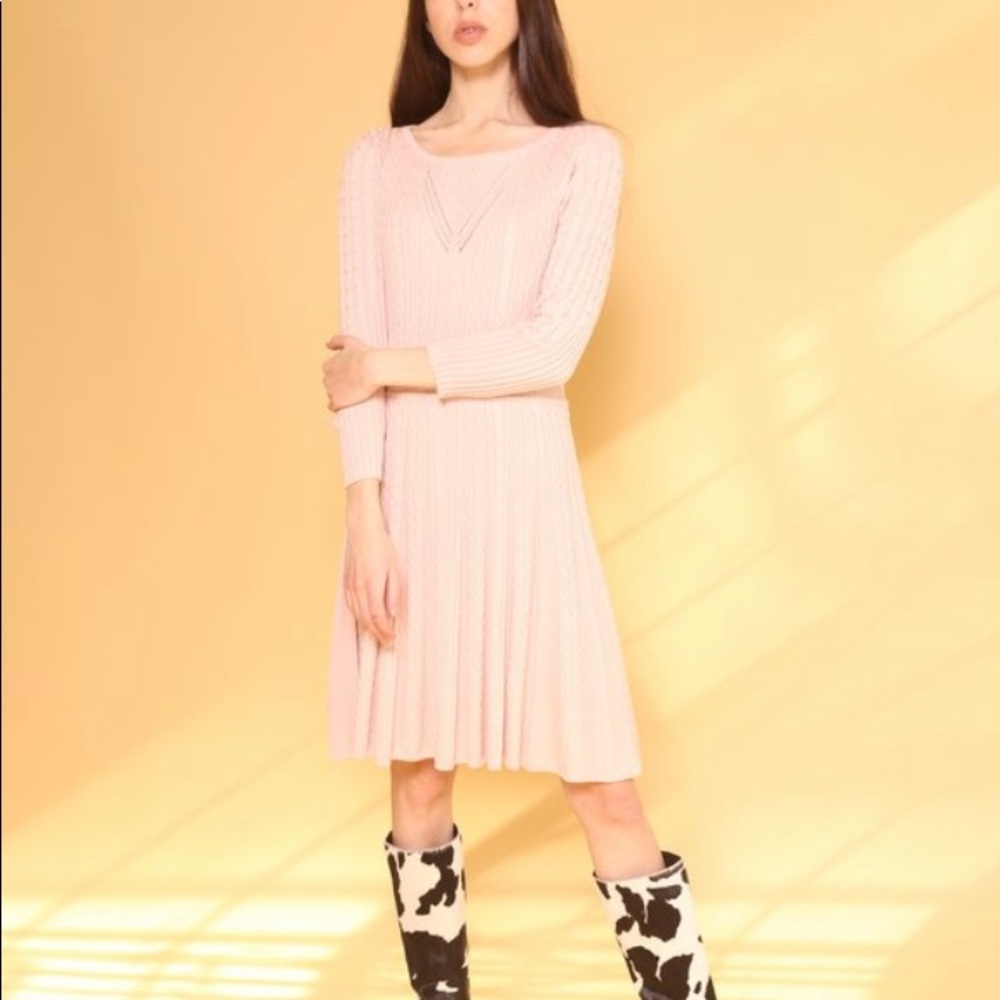 INTENTIONALLY ___ ARCHIVE 0282 CK KNIT DRESS ROSE